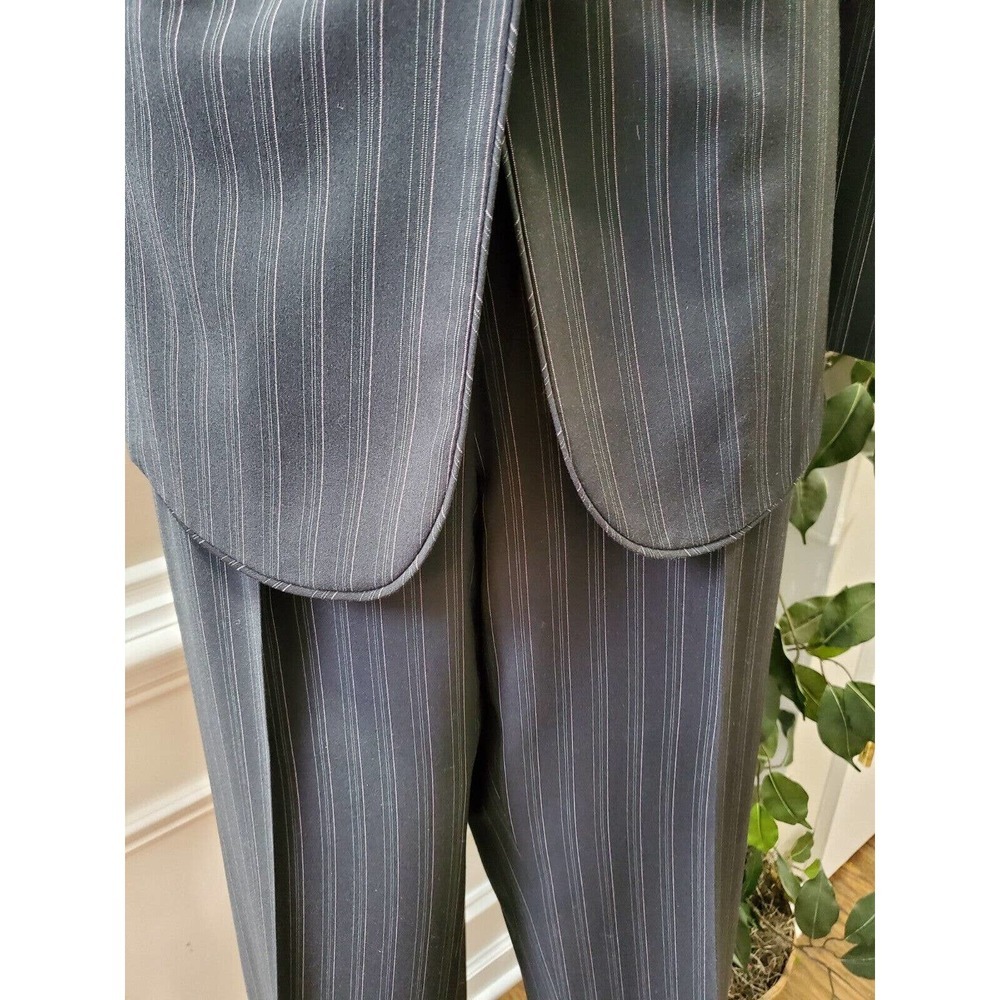 Kasper Women Black Polyester Single Breasted Blazer & Pant 2 Pc's Suit Size 10P - Picture 6 of 16